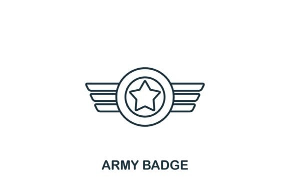 Army Badge Icon Graphics for Bold Branding