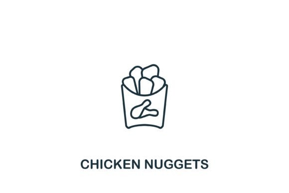 Chicken Nuggets Icon Graphics