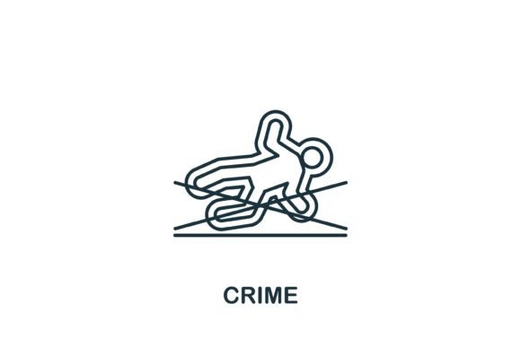 Crime Icon Graphics for Bold Branding