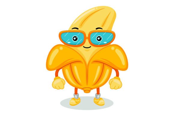 Cute Banana Mascot Character Vector Graphics