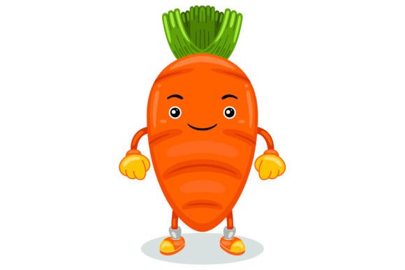 Cute Carrot Mascot Vector Graphics for Branding