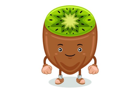 Cute Kiwi Mascot Character Vector Graphics