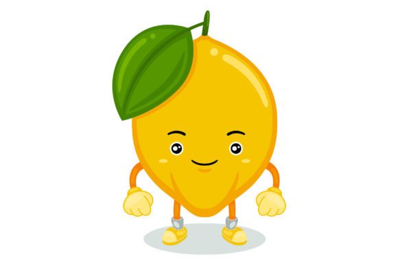 Cute Lemon Mascot Character Vector