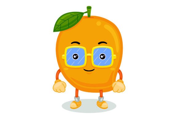 Cute Mango Mascot Character Vector Graphics