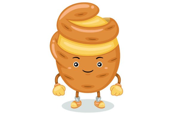 Cute Potato Mascot Character Vector