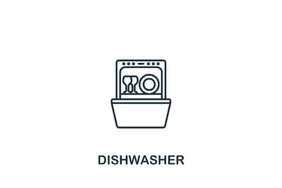 Dishwasher Icon for Modern Branding