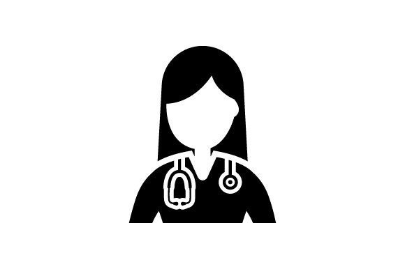 Female Doctor Icon: A Graphic Design Asset for Modern Branding