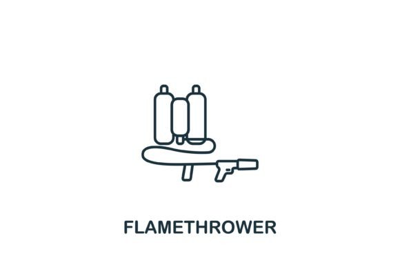 Flamethrower Icon Graphics for Bold Web Design