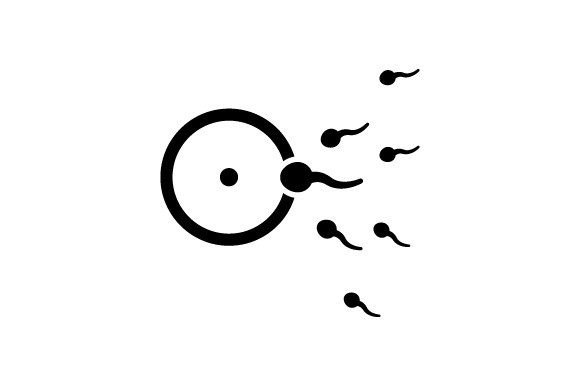 Human Sperm Icon Graphics