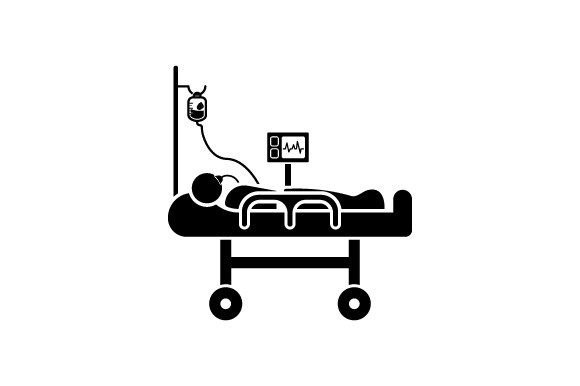 Intravenous Patient Icon Graphics