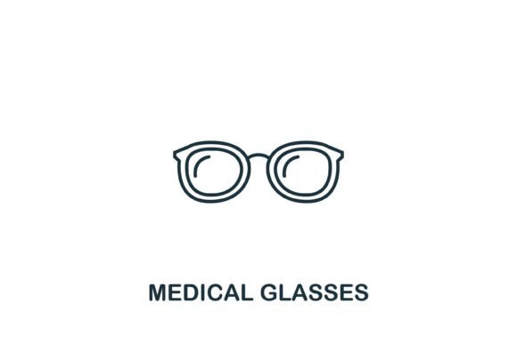 Medical Glasses Icon: A Versatile Graphic Design Asset