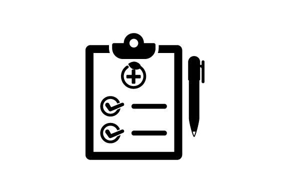 Medical Report Checklist Icon Graphics
