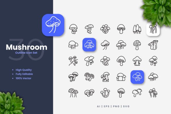 Mushroom Graphics Icons
