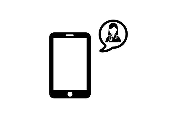 Online Medication, Telemedicine Icon for Crafters