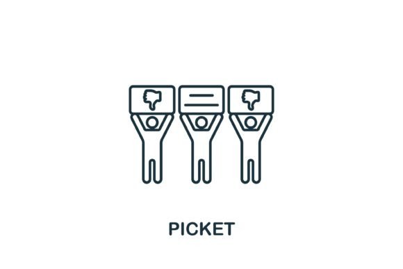 Picket Icon Graphics for Digital Sellers