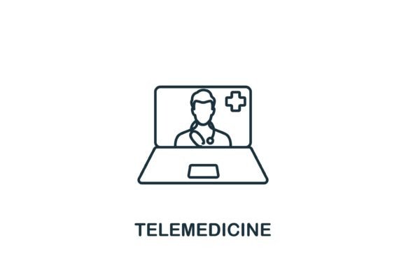 Telemedicine Icon Enhances Visual Storytelling