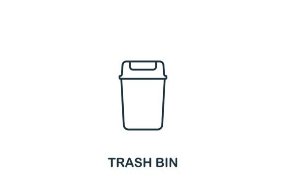 Trash Bin Icon for Modern Branding